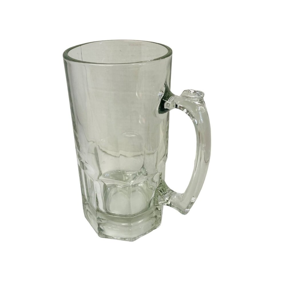 Hocking Large German Style Beer  Soda Bar Clear Glass Beer Mug XL 73/4" x 3 3/4"